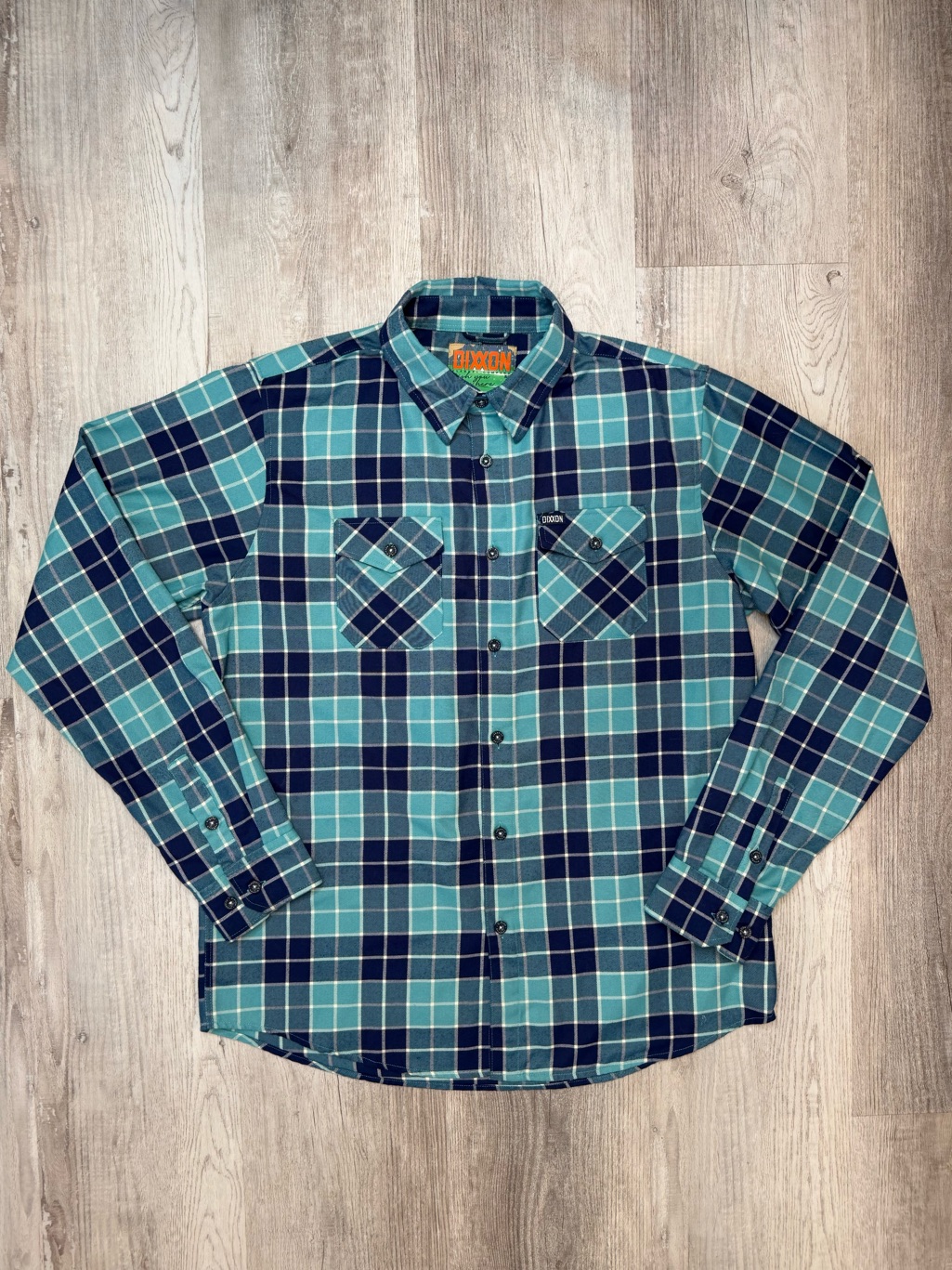 Dixxon Limited Edition Stingray Plaid Button-Down Shirt Blue Mens Size Xlt